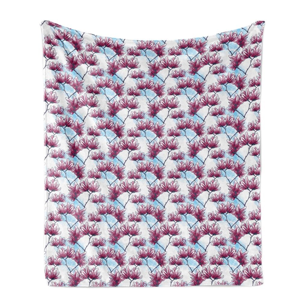 ABAKUHAUS Magnolia Мягкое фланелевое флисовое одеяло, Blossom Perennial Garden Blooms Beauty of the Season Blooming Romantic, 175 x 230 см, темно-пурпурный небесно-голубой, белый
ABAKUHAUS Magnolia Мягкое фланелевое флисовое одеяло, Blossom Perennial Garden Blooms Beauty of the Season Blooming Romantic, 175 x 230 см, темно-пурпурный небесно-голубой, белый