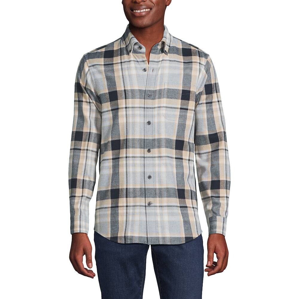 Мужская флагманская фланелевая рубашка традиционного кроя Lands End Lands' End, цвет Gray Black Plaid
Мужская флагманская фланелевая рубашка традиционного кроя Lands End Lands' End, цвет Gray Black Plaid