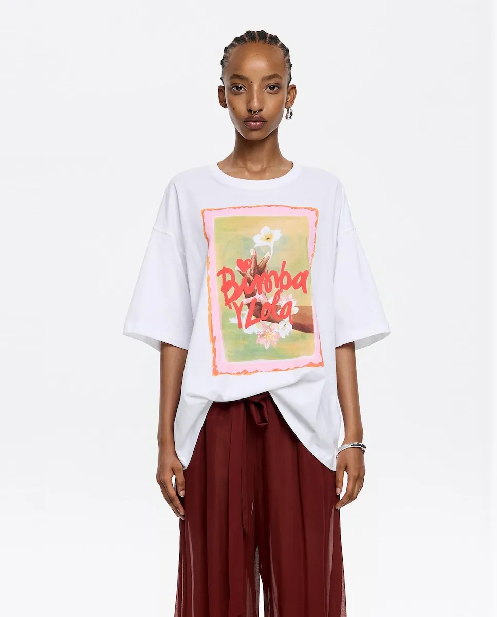 Женская футболка оверсайз с логотипом Bimba y Lola, белый
Женская футболка оверсайз с логотипом Bimba y Lola, белый