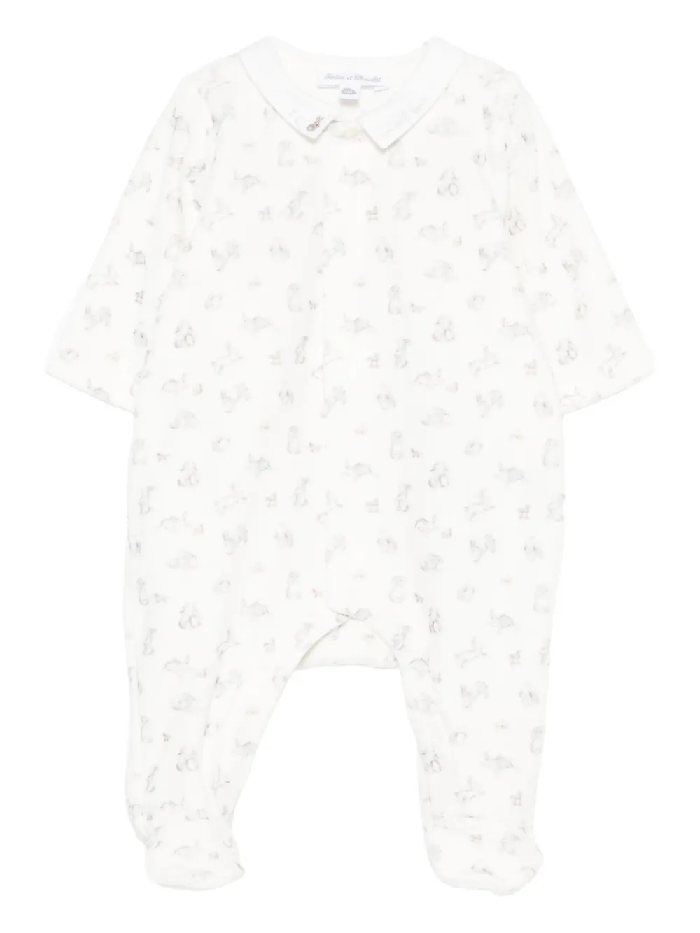 Комбинезон из хлопкового микса Tartine Et Chocolat, белый
Комбинезон из хлопкового микса Tartine Et Chocolat, белый