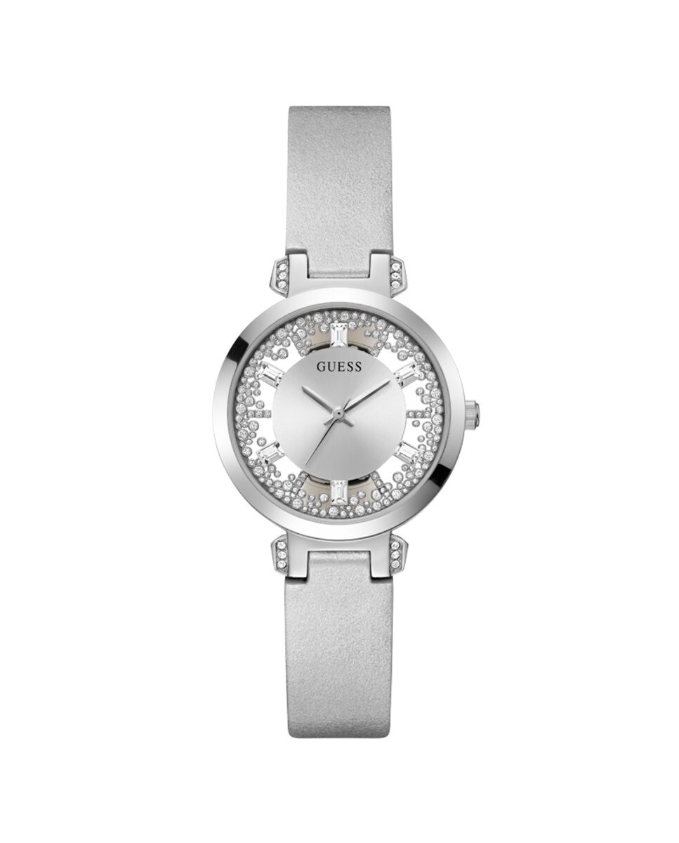 Кристально прозрачные женские часы GW0535L3 из кожи и серебряного ремешка Guess, серебро
Кристально прозрачные женские часы GW0535L3 из кожи и серебряного ремешка Guess, серебро