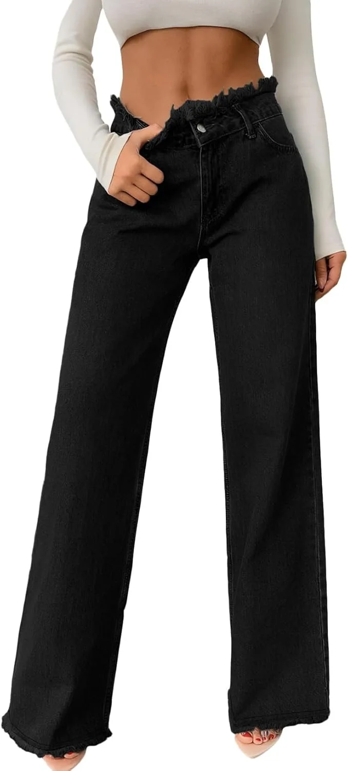 Женские джинсы Astylish с высокой талией и рваным краем
Женские джинсы Astylish с высокой талией и рваным краем