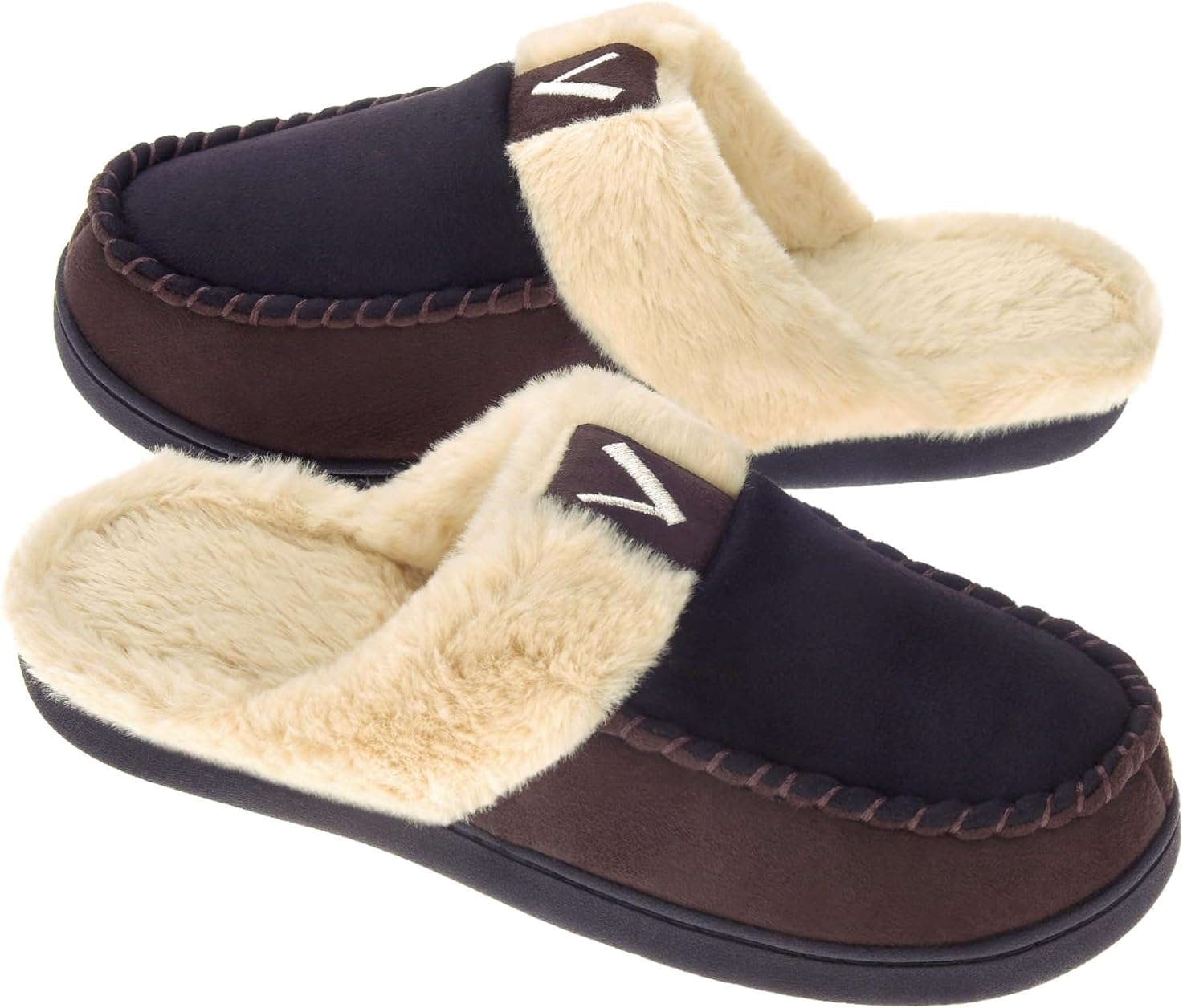 Мужские тапочки VONMAY с эффектом памяти, пушистые, на скользкой подошве, мокасины с искусственным мехом, мягкая флисовая подкладка, для дома и улицы, теплые зимние, черный
Мужские тапочки VONMAY с эффектом памяти, пушистые, на скользкой подошве, мокасины с искусственным мехом, мягкая флисовая подкладка, для дома и улицы, теплые зимние, черный