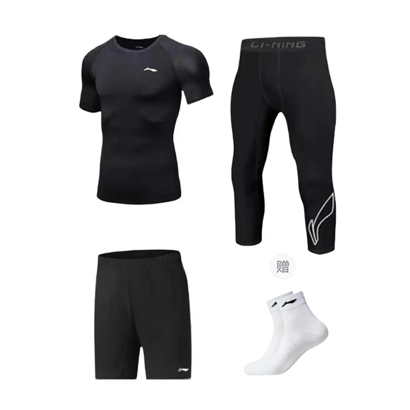 Мужская спортивная футболка Li Ning с круглым вырезом, умеренный крой., short-sleeved shirt+shorts+capri pants+li-ning socks 1 pack
Мужская спортивная футболка Li Ning с круглым вырезом, умеренный крой., short-sleeved shirt+shorts+capri pants+li-ning socks 1 pack