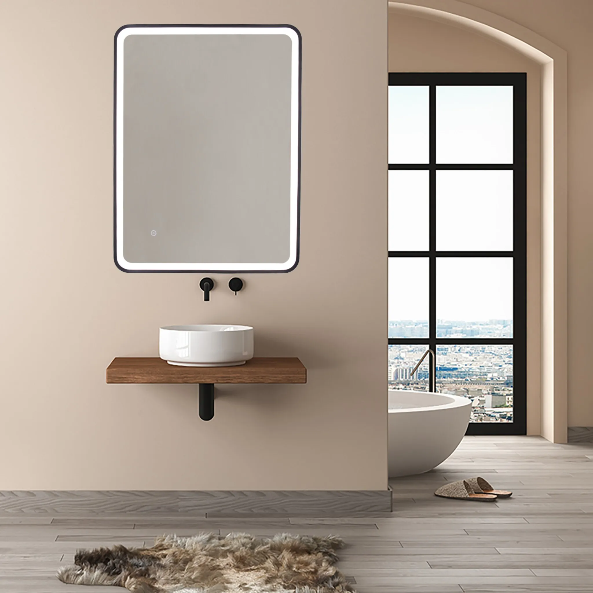 Светодиодный светильник для зеркала для ванной комнаты Paco Home "MAGGIE", класс защиты IP44, вкл. светодиодную лампу, сменную, сенсорную функцию, размер. ок. 60 х 80 см, черный
Светодиодный светильник для зеркала для ванной комнаты Paco Home "MAGGIE", класс защиты IP44, вкл. светодиодную лампу, сменную, сенсорную функцию, размер. ок. 60 х 80 см, черный