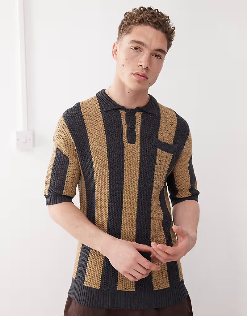 Поло свободного кроя в полоску Ragged Priest цвета хаки The Ragged Priest
Поло свободного кроя в полоску Ragged Priest цвета хаки The Ragged Priest