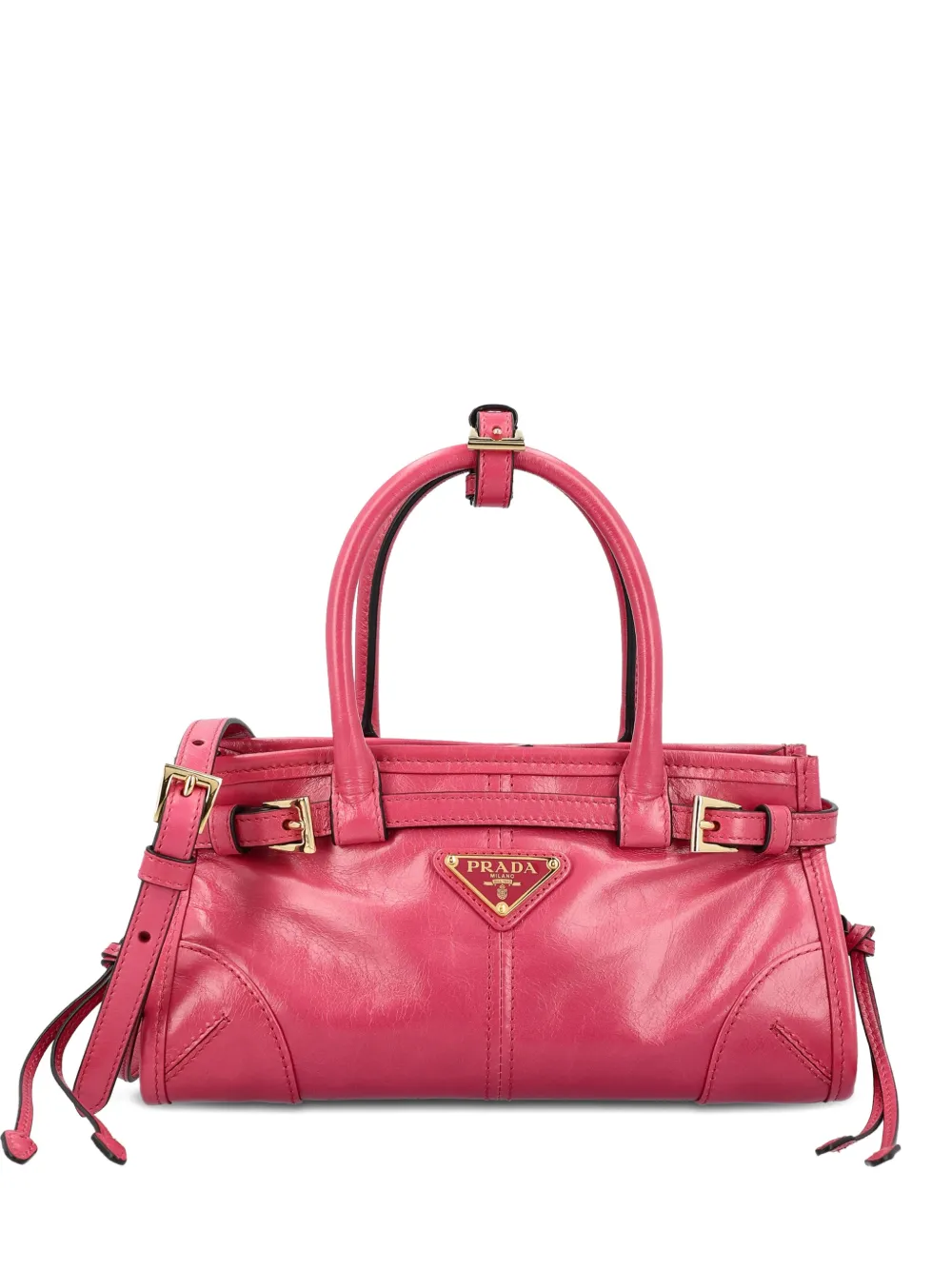 Кожаная сумка на плечо с пряжкой Prada, розовый
Кожаная сумка на плечо с пряжкой Prada, розовый