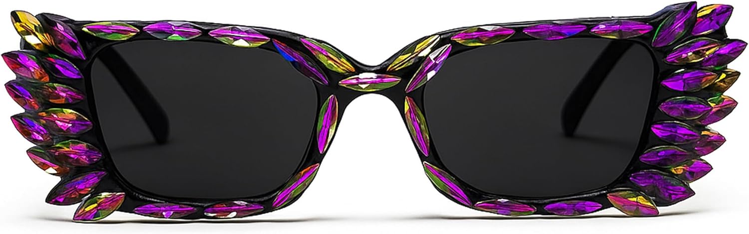 Женские модные солнцезащитные очки прямоугольной формы с кристаллами и стразами, сверкающие бриллиантами, с защитой от УФ-излучения UV400, блестящие, кристальные, для вечеринок bullabulling, Black
Женские модные солнцезащитные очки прямоугольной формы с кристаллами и стразами, сверкающие бриллиантами, с защитой от УФ-излучения UV400, блестящие, кристальные, для вечеринок bullabulling, Black