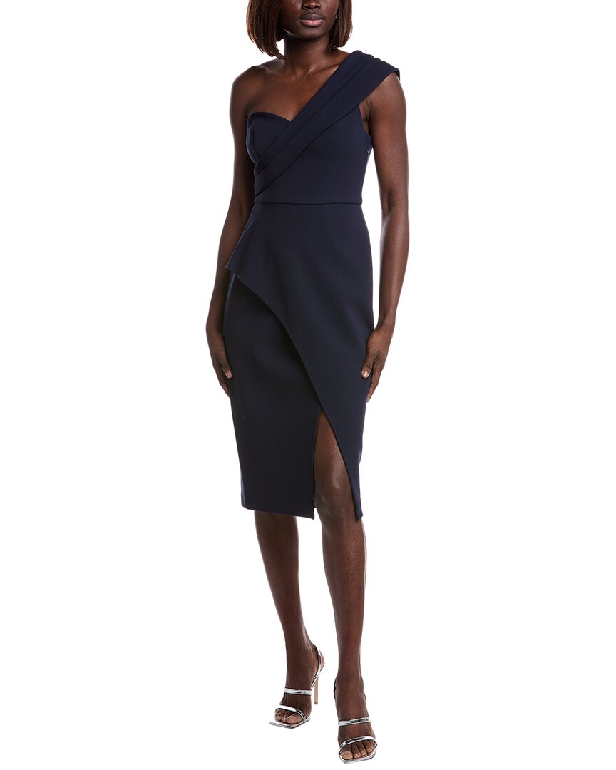 Aidan Mattox Платье миди из крепа с клеевым покрытием, синий
Aidan Mattox Платье миди из крепа с клеевым покрытием, синий