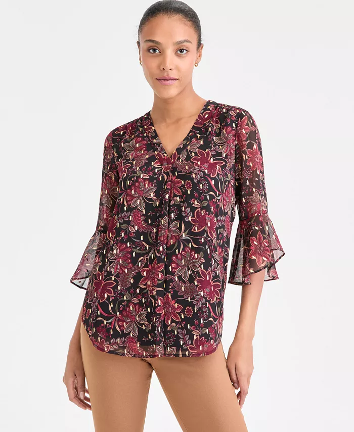 Женский топ с V-образным вырезом и рукавами-крылышками 3/4 Jones New York, мультиколор
Женский топ с V-образным вырезом и рукавами-крылышками 3/4 Jones New York, мультиколор