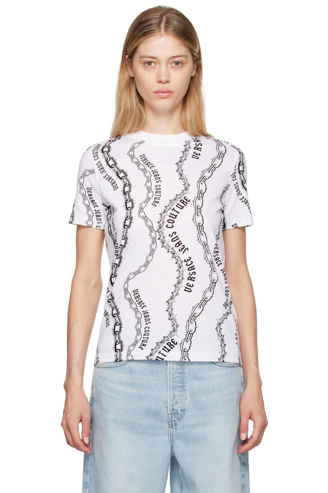 Футболка в стиле чейн-кутюр Versace Jeans Couture, белый
Футболка в стиле чейн-кутюр Versace Jeans Couture, белый