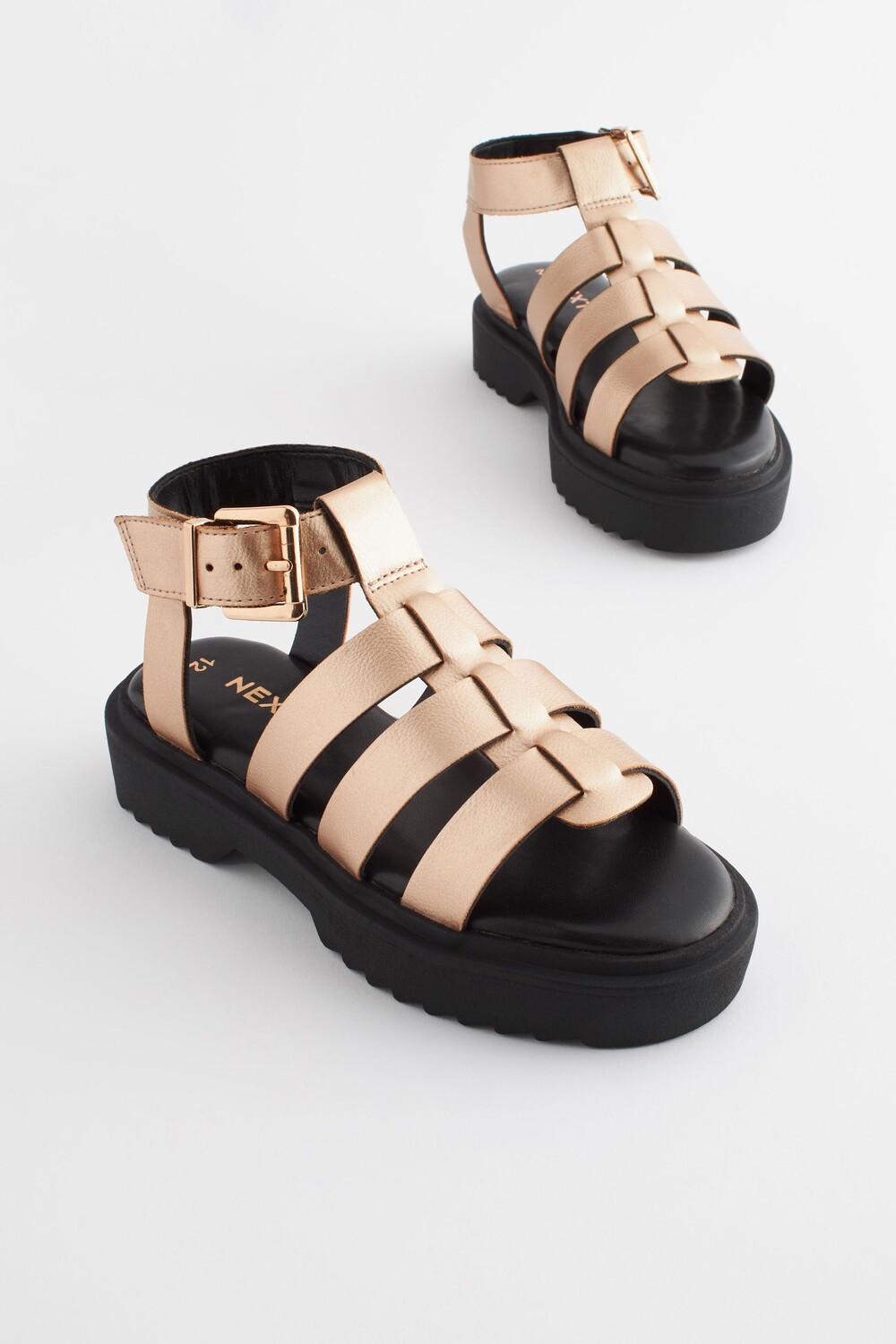 Толстые гладиаторские сандалии Next, розовый 
Толстые гладиаторские сандалии Next, розовый