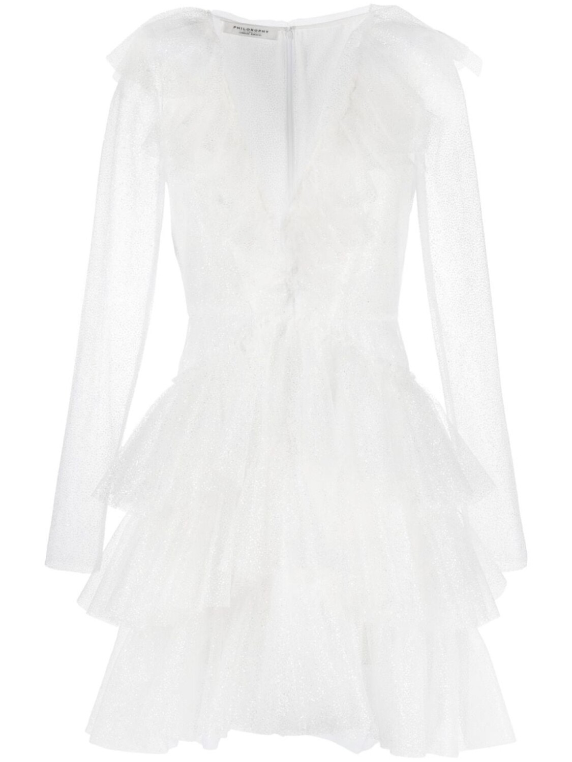 Платье с V-образным вырезом и оборками Philosophy Di Lorenzo Serafini, белый
Платье с V-образным вырезом и оборками Philosophy Di Lorenzo Serafini, белый
