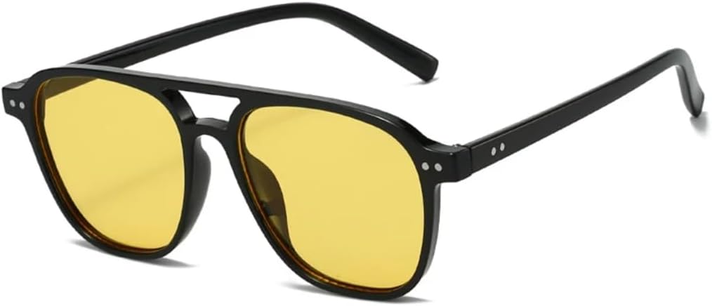 Солнцезащитные очки для мужчин и женщин - защита UV400 - заклепки, двойная перемычка, желто-зеленый цвет, для занятий спортом на открытом воздухе и вождения DSVIGF, Black Yellow
Солнцезащитные очки для мужчин и женщин - защита UV400 - заклепки, двойная перемычка, желто-зеленый цвет, для занятий спортом на открытом воздухе и вождения DSVIGF, Black Yellow