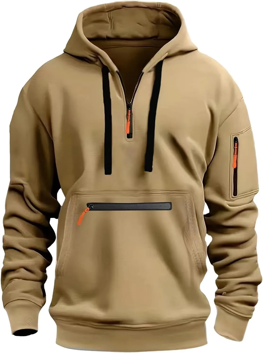 Мужская худи с четвертью молнии casual
Мужская худи с четвертью молнии casual
