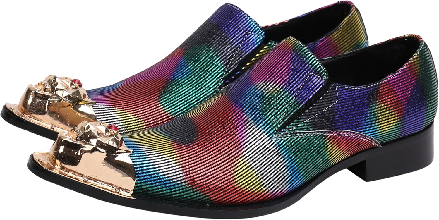 Мужские лоферы Santimon с острым носком из лакированной кожи, модные, с металлическим наконечником, вестерн стиль, Colorful
Мужские лоферы Santimon с острым носком из лакированной кожи, модные, с металлическим наконечником, вестерн стиль, Colorful