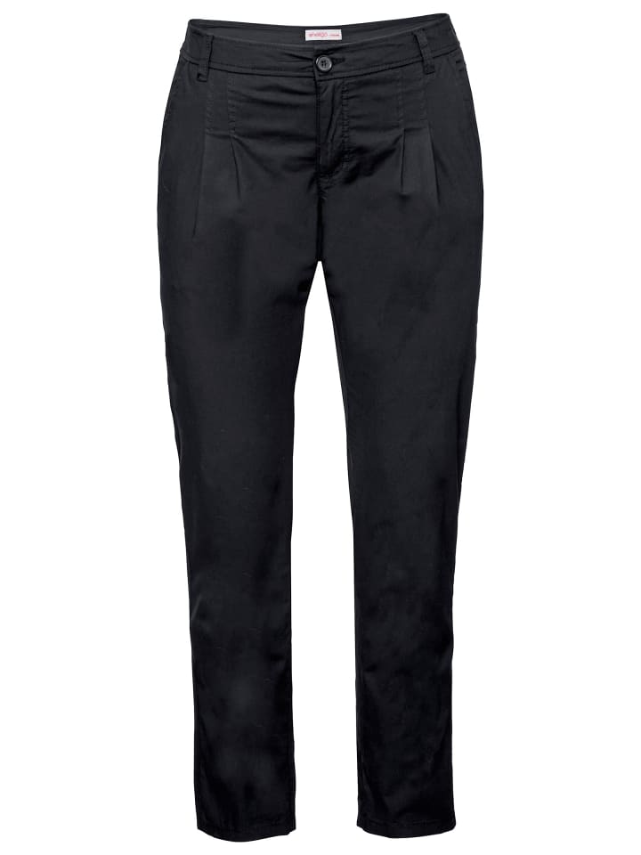 Тканевые брюки sheego, черный 
Тканевые брюки sheego, черный