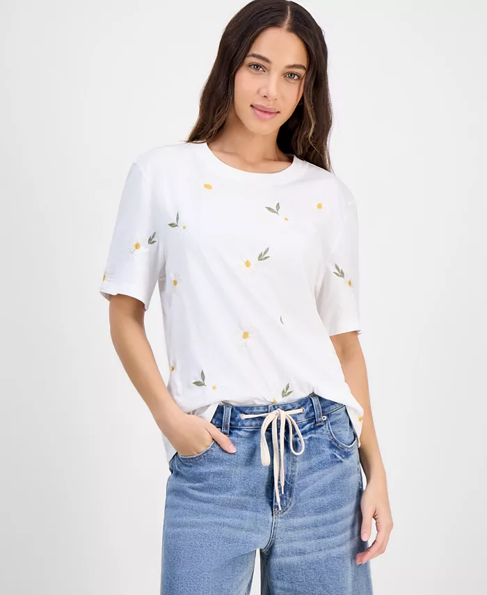 Женская футболка с коротким рукавом и вышивкой «Ромашки» Driftwood, белый
Женская футболка с коротким рукавом и вышивкой «Ромашки» Driftwood, белый