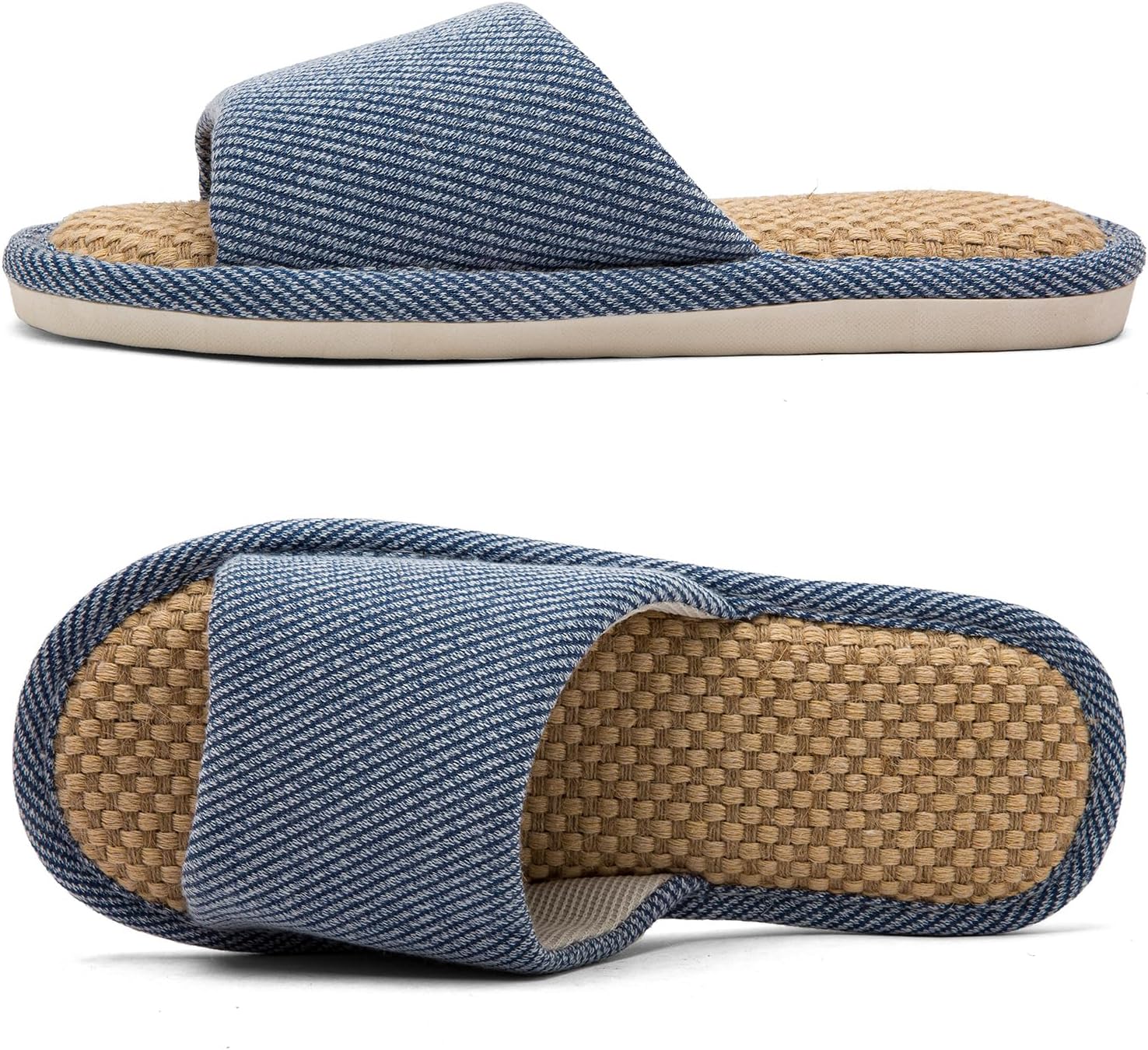 Тапочки AiJiaTu из льна и ткани для дома, для всех сезонов, тихие, унисекс, синие, EU 39-40
Тапочки AiJiaTu из льна и ткани для дома, для всех сезонов, тихие, унисекс, синие, EU 39-40