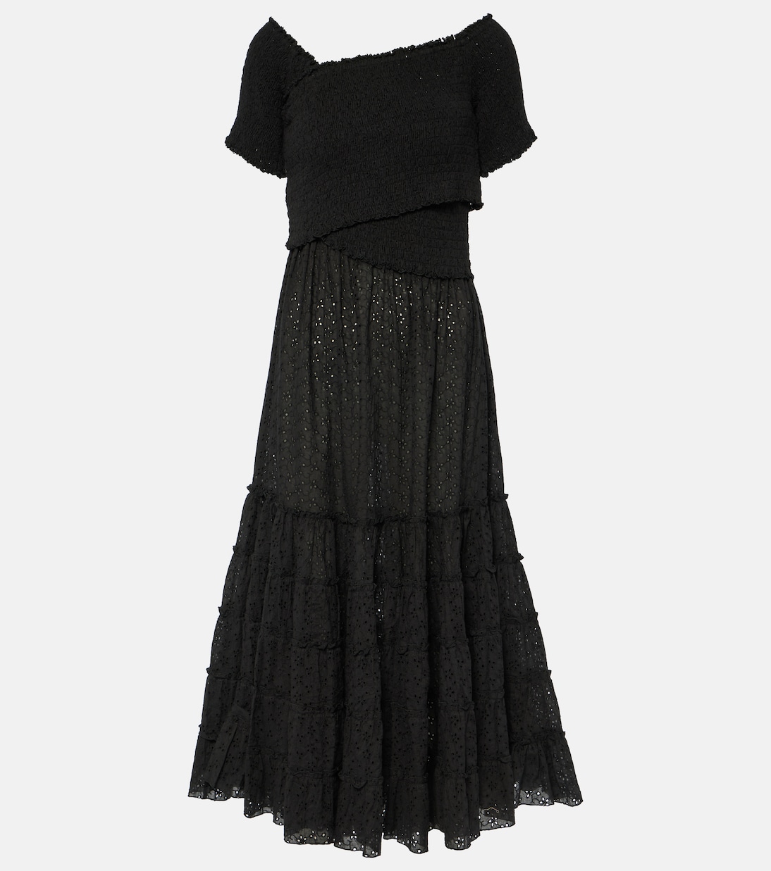 Платье миди из хлопка со сборками Soledad Poupette St Barth, черный
Платье миди из хлопка со сборками Soledad Poupette St Barth, черный