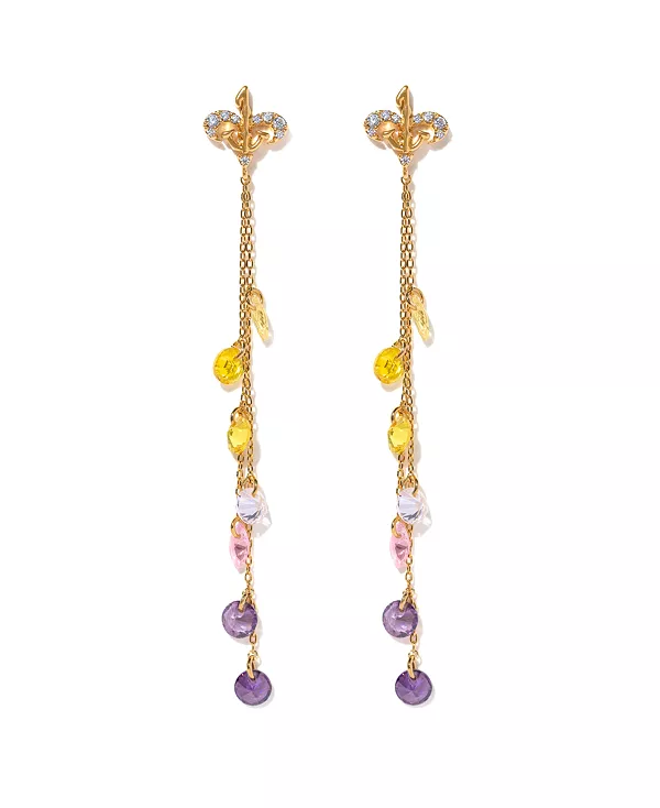 Серьги-Подвески с разноцветными кристаллами в стиле «Звездных войн: Королева Набу» Girls Crew, gold
Серьги-Подвески с разноцветными кристаллами в стиле «Звездных войн: Королева Набу» Girls Crew, gold