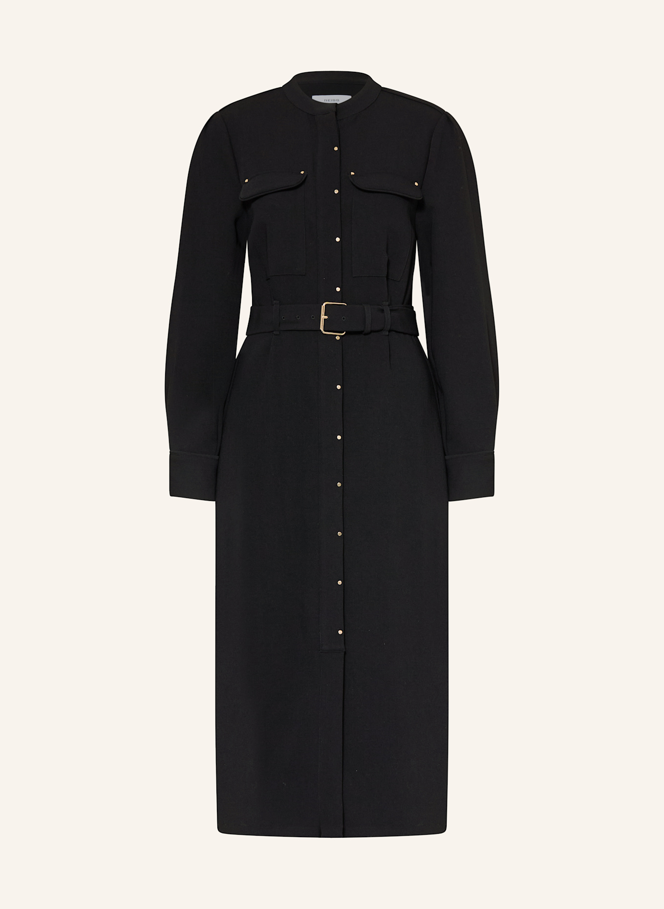 Платье с заклепками Reiss, черный
Платье с заклепками Reiss, черный