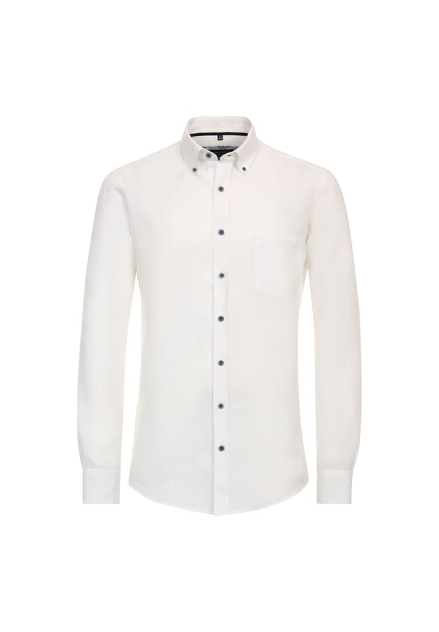 Рубашка повседневная однотонная свободного покроя Casamoda, белый 
Рубашка повседневная однотонная свободного покроя Casamoda, белый