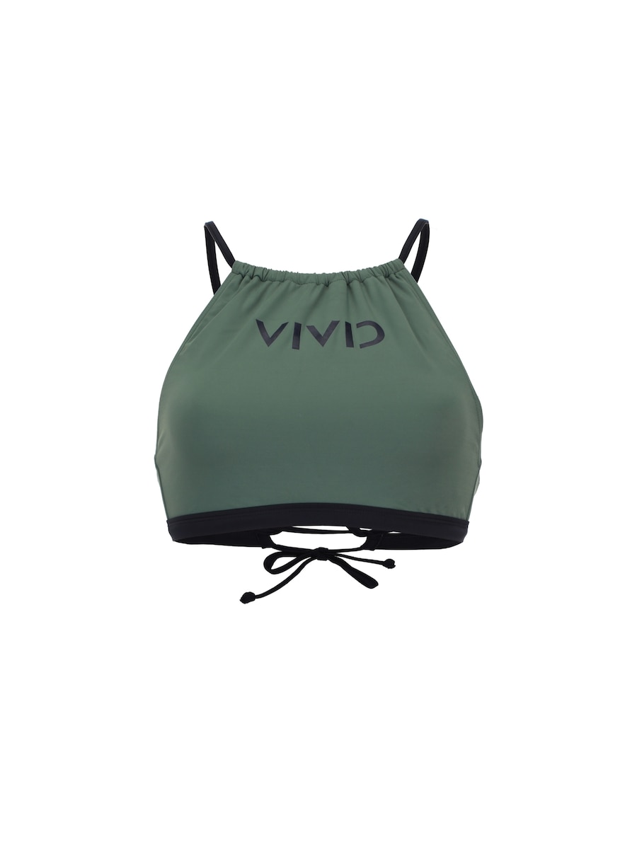 Верх бикини с высоким воротом VIVID, темно-зеленый
Верх бикини с высоким воротом VIVID, темно-зеленый