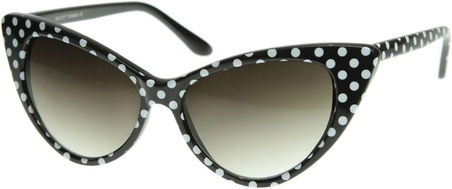 AStyles - Солнцезащитные очки Super Cateyes в винтажном стиле, модные, в стиле модерн, с высокой заостренной оправой в форме «кошачьих глаз», в горошек, Polka Dot Black
AStyles - Солнцезащитные очки Super Cateyes в винтажном стиле, модные, в стиле модерн, с высокой заостренной оправой в форме «кошачьих глаз», в горошек, Polka Dot Black