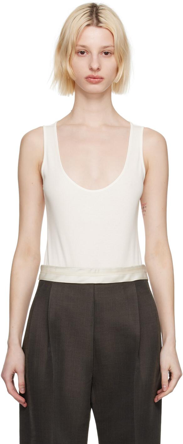 Белый боди с круглым вырезом GIA STUDIOS
Белый боди с круглым вырезом GIA STUDIOS