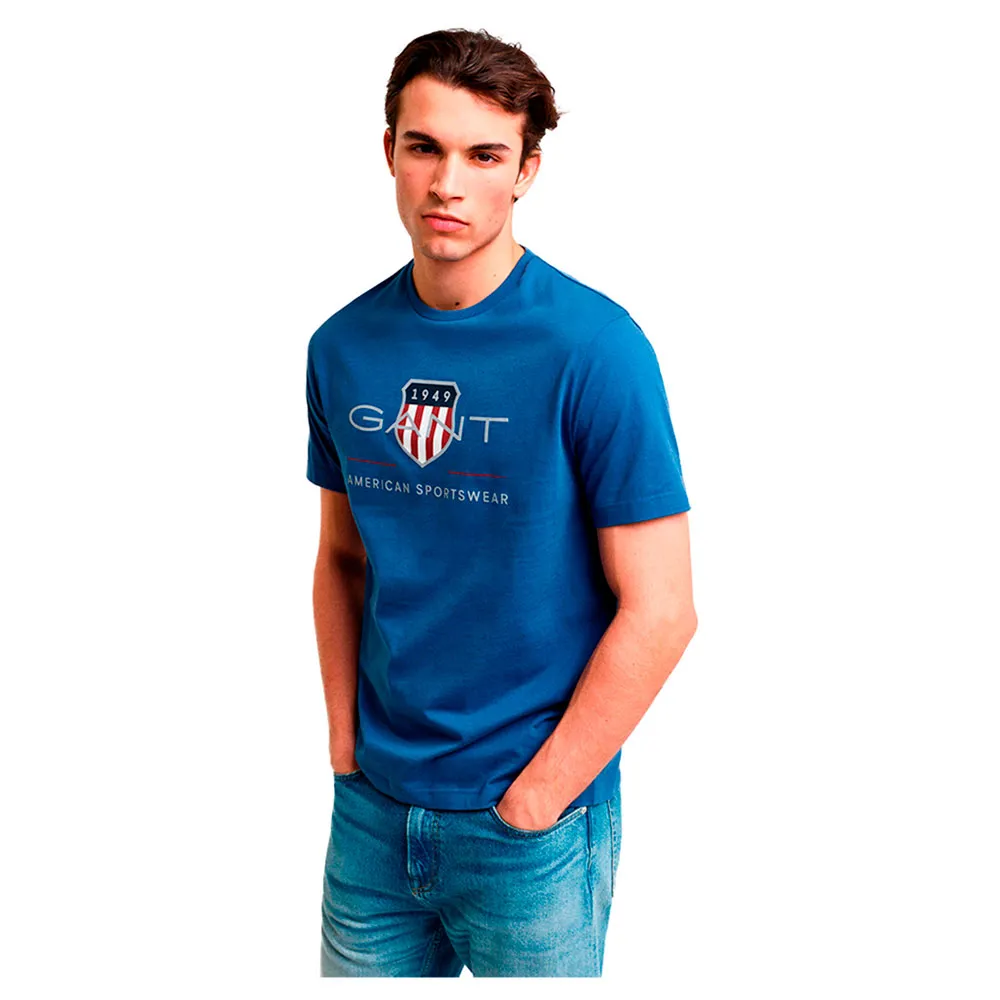 Футболка с коротким рукавом Gant Archive Shield Regular Fit, синий 
Футболка с коротким рукавом Gant Archive Shield Regular Fit, синий