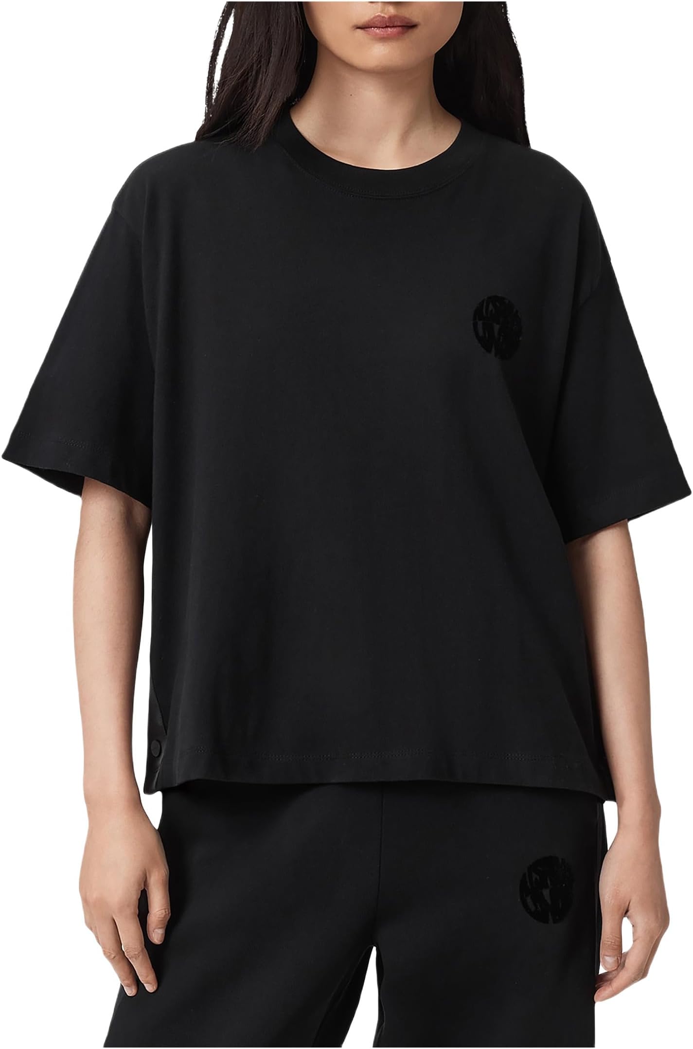 Футболка AllSaints Zanda Tee, черный 
Футболка AllSaints Zanda Tee, черный