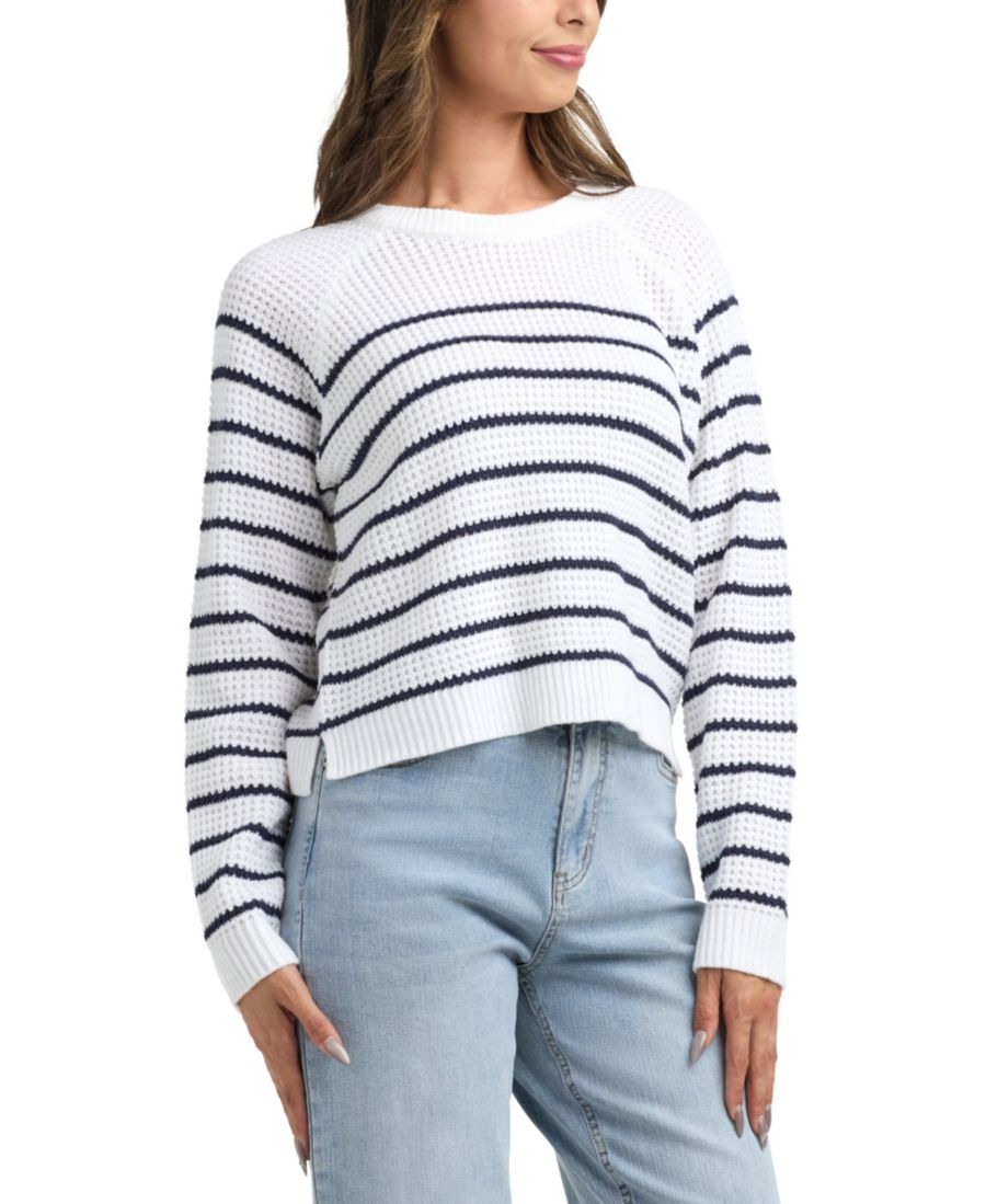 Женский весенний свитер в полоску с круглым вырезом для курортного сезона BCX, White Multi
Женский весенний свитер в полоску с круглым вырезом для курортного сезона BCX, White Multi