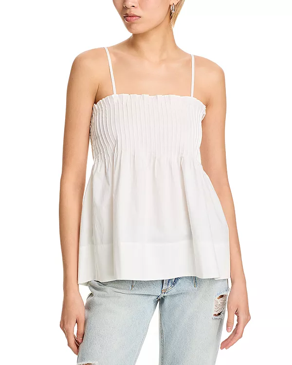 Плиссированный топ из поплина Asalia Wayf, белый
Плиссированный топ из поплина Asalia Wayf, белый