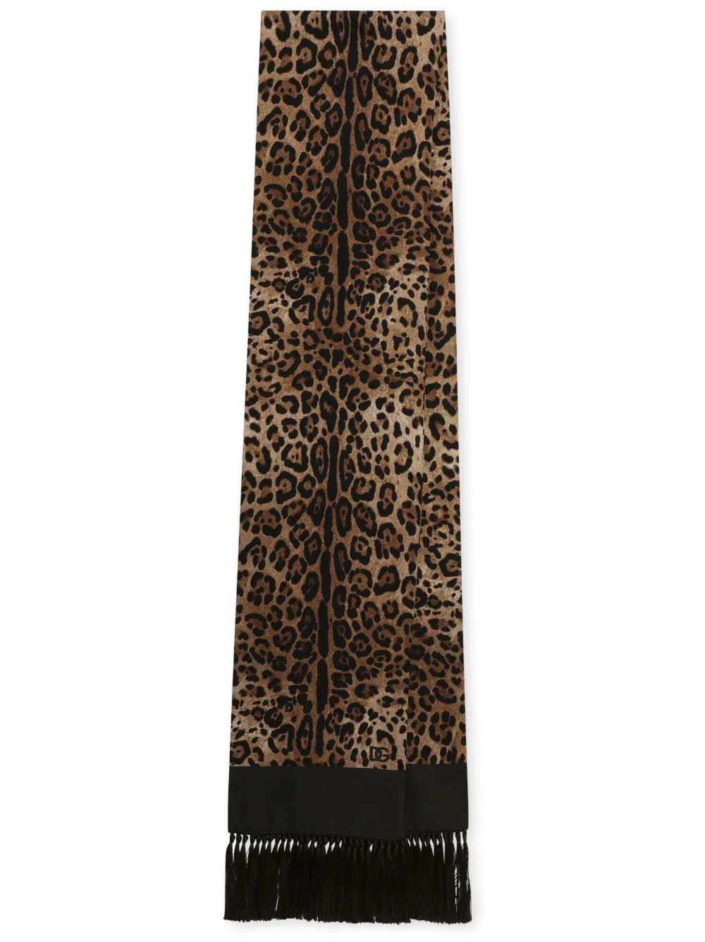 Шелковый платок с бахромой и леопардовым принтом DOLCE & GABBANA, коричневый
Шелковый платок с бахромой и леопардовым принтом DOLCE & GABBANA, коричневый