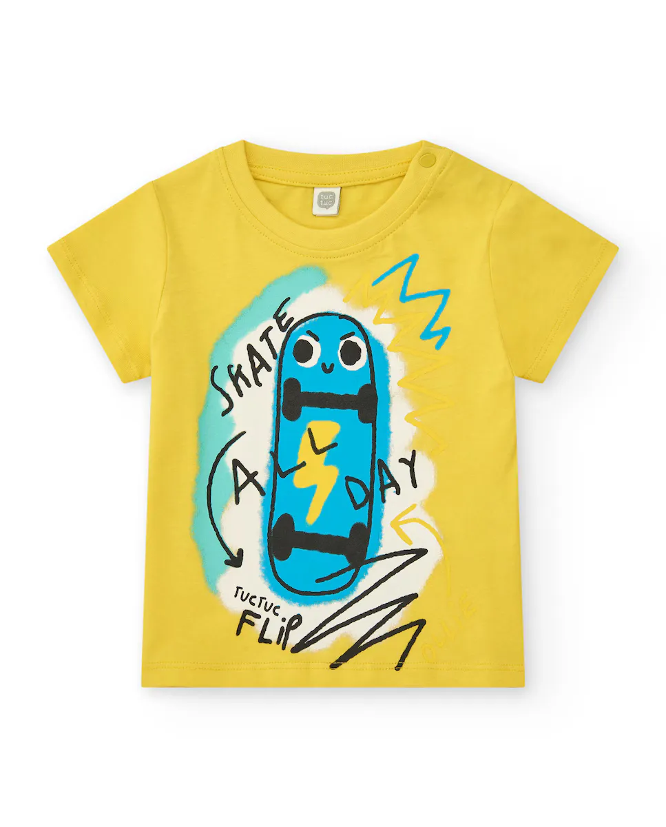 Мальчишеская футболка со скутером и фразой "КАТАЙСЯ ВЕСЬ ДЕНЬ НА КОНЬКАХ Tuc tuc, жёлтый
Мальчишеская футболка со скутером и фразой "КАТАЙСЯ ВЕСЬ ДЕНЬ НА КОНЬКАХ Tuc tuc, жёлтый