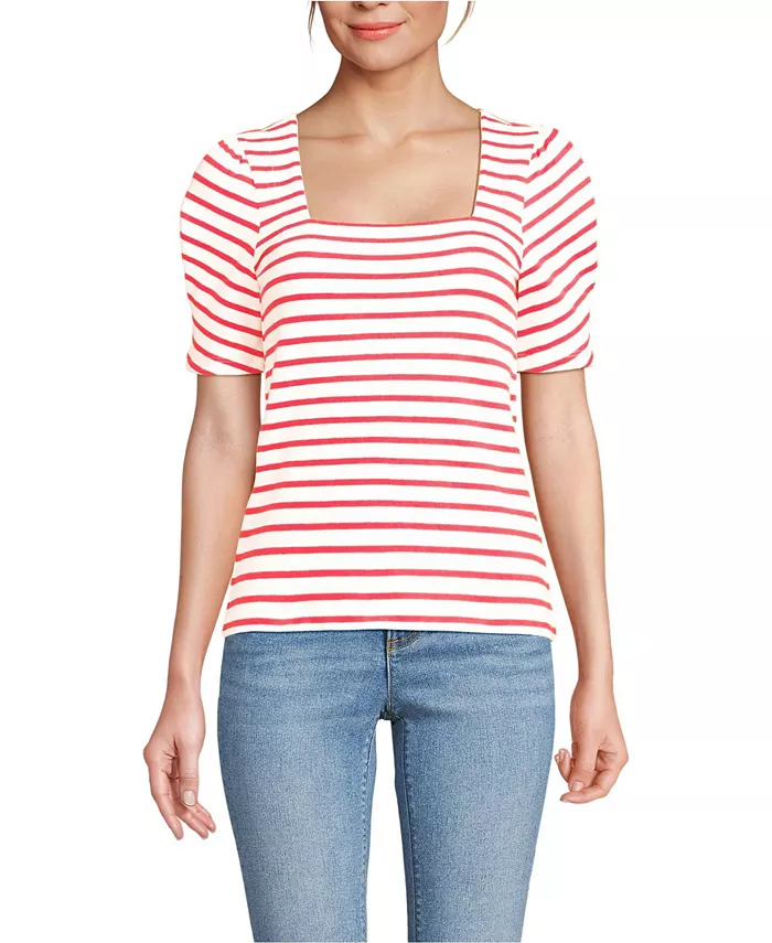 Женский топ Mariner с рукавами-фонариками и квадратным вырезом Lands' End, белый
Женский топ Mariner с рукавами-фонариками и квадратным вырезом Lands' End, белый