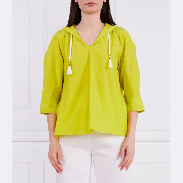 Блуза свободного кроя с добавлением шелка Marc Cain, зеленый
Блуза свободного кроя с добавлением шелка Marc Cain, зеленый