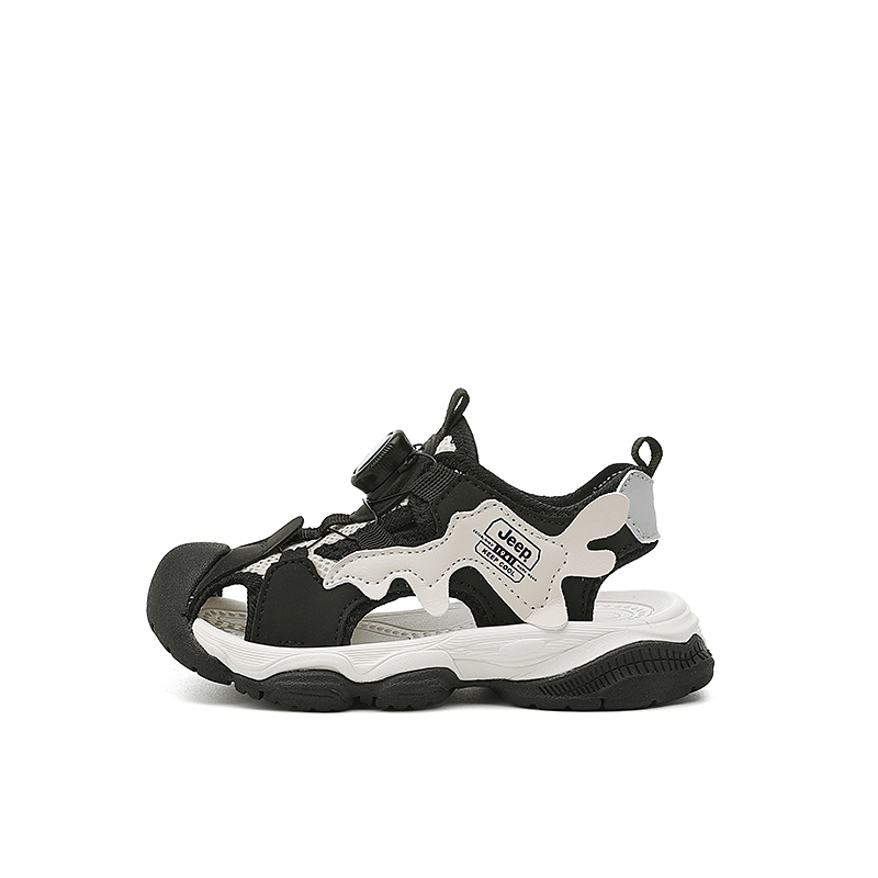 Детские сандалии Jeep с застежкой на кнопку, закрытым носком, легкие, комфортные, с мягкой подошвой, противоскользящие и износостойкие черно-белые
Детские сандалии Jeep с застежкой на кнопку, закрытым носком, легкие, комфортные, с мягкой подошвой, противоскользящие и износостойкие черно-белые