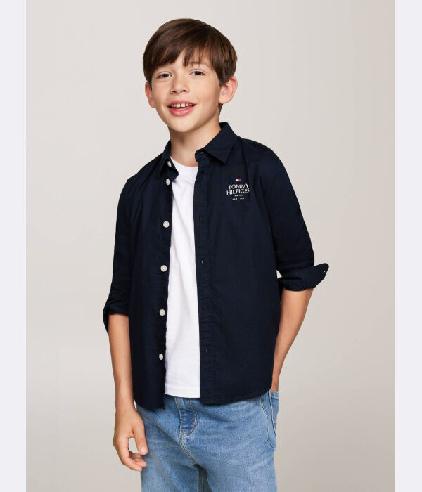 Рубашка детская Tommy Hilfiger с логотипом бренда, синий
Рубашка детская Tommy Hilfiger с логотипом бренда, синий