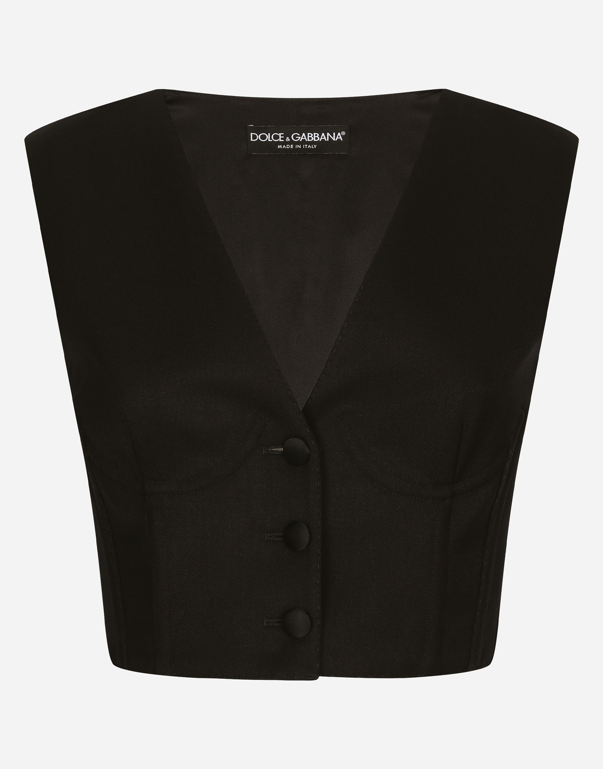 Укороченный жилет из кадди с корсетными деталями Dolce & Gabbana, черный
Укороченный жилет из кадди с корсетными деталями Dolce & Gabbana, черный