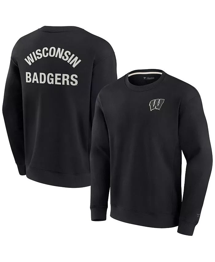 Мужская и женская черная супермягкая толстовка Wisconsin Badgers с круглым вырезом Fanatics Signature
Мужская и женская черная супермягкая толстовка Wisconsin Badgers с круглым вырезом Fanatics Signature