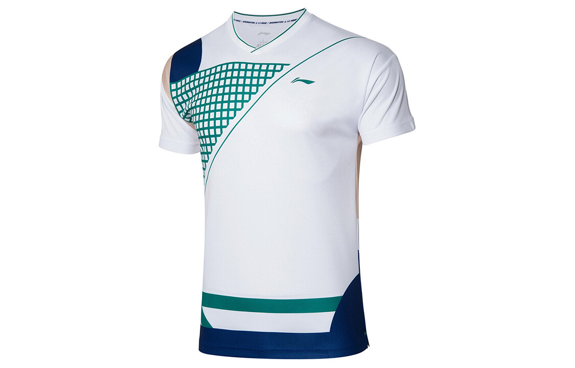 Футболка серии Badminton для мужчин, белая Lining, белый 
Футболка серии Badminton для мужчин, белая Lining, белый