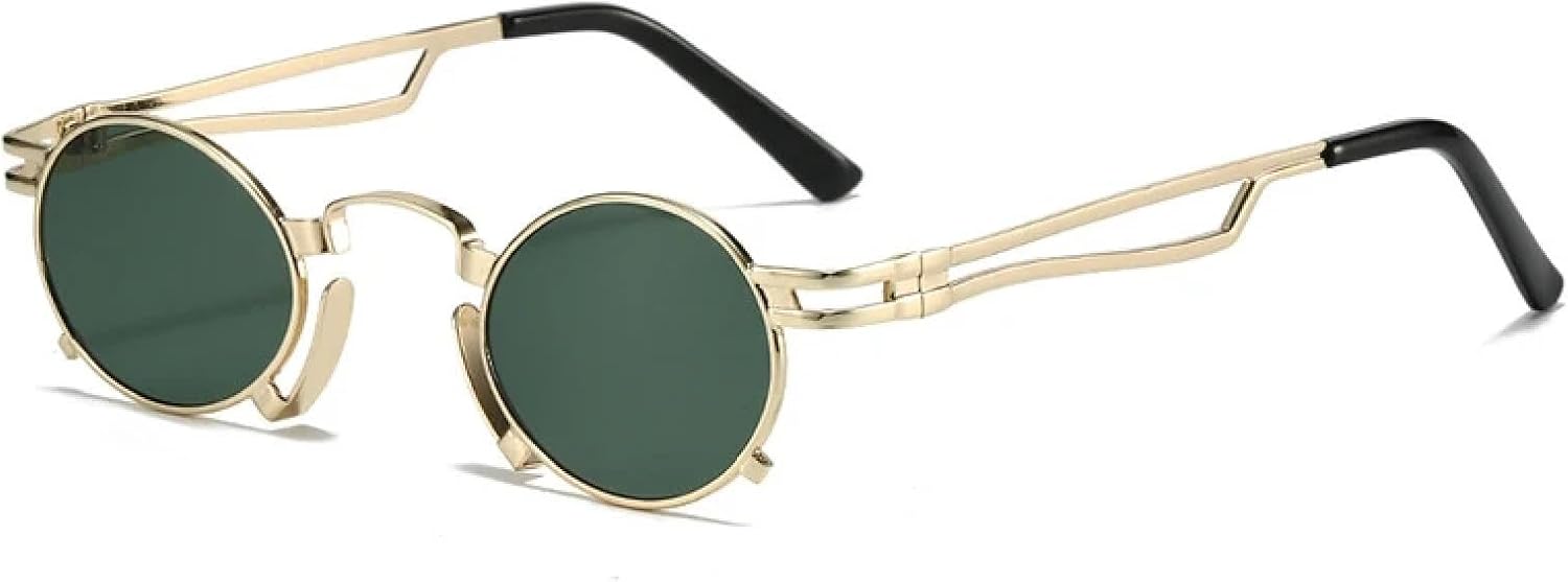 Маленькие овальные солнцезащитные очки для женщин в металлической оправе, защита от УФ-излучения UV400, мужские солнцезащитные очки в стиле панк, красные и желтые DSVIGF, Golden Dark Green
Маленькие овальные солнцезащитные очки для женщин в металлической оправе, защита от УФ-излучения UV400, мужские солнцезащитные очки в стиле панк, красные и желтые DSVIGF, Golden Dark Green