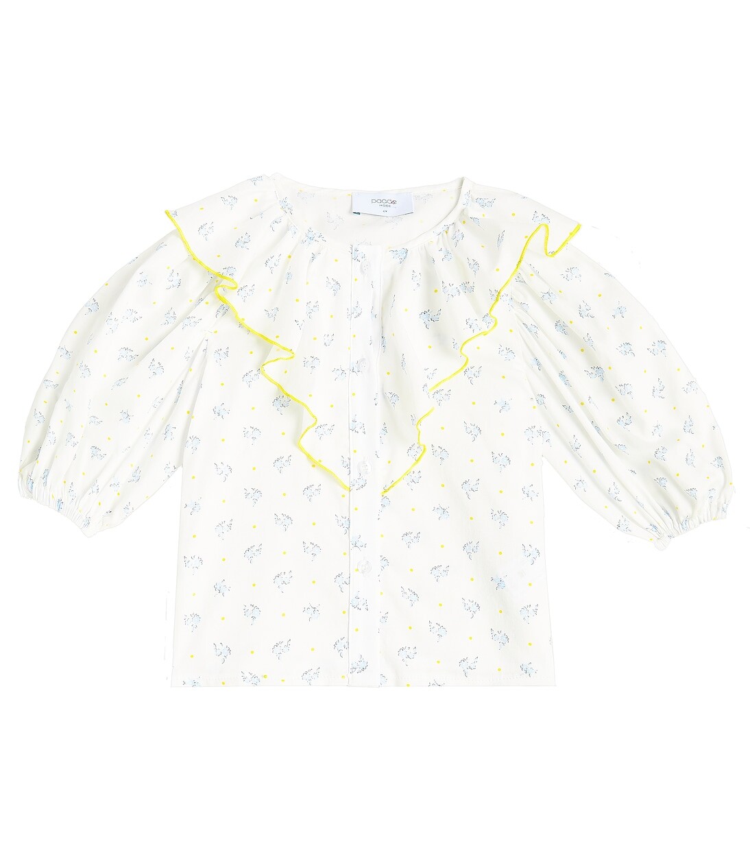 Хлопковая рубашка со сборками и цветочным принтом Paade Mode, белый
Хлопковая рубашка со сборками и цветочным принтом Paade Mode, белый