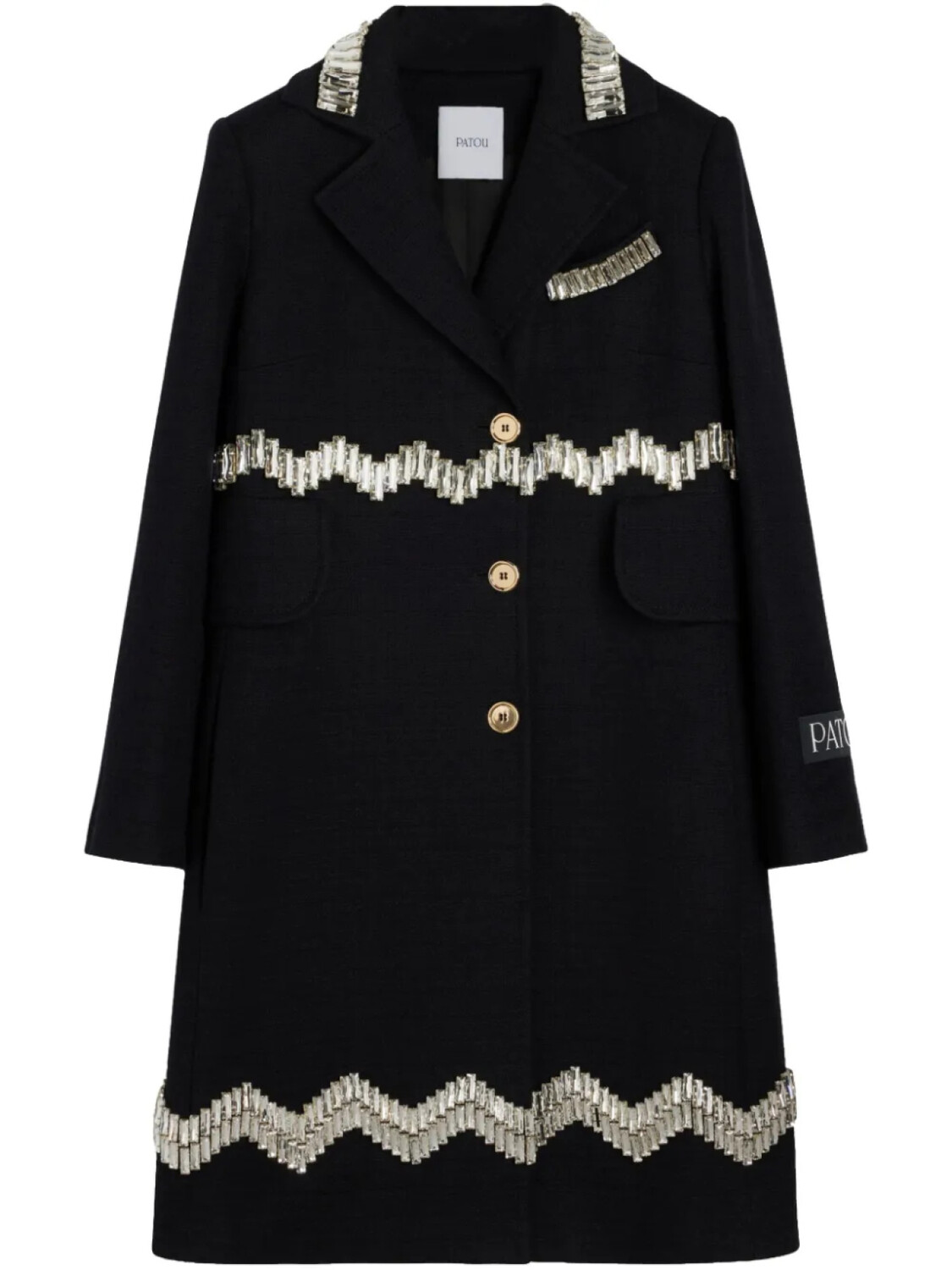 Пальто Patou, украшенное кристаллами, черный
Пальто Patou, украшенное кристаллами, черный