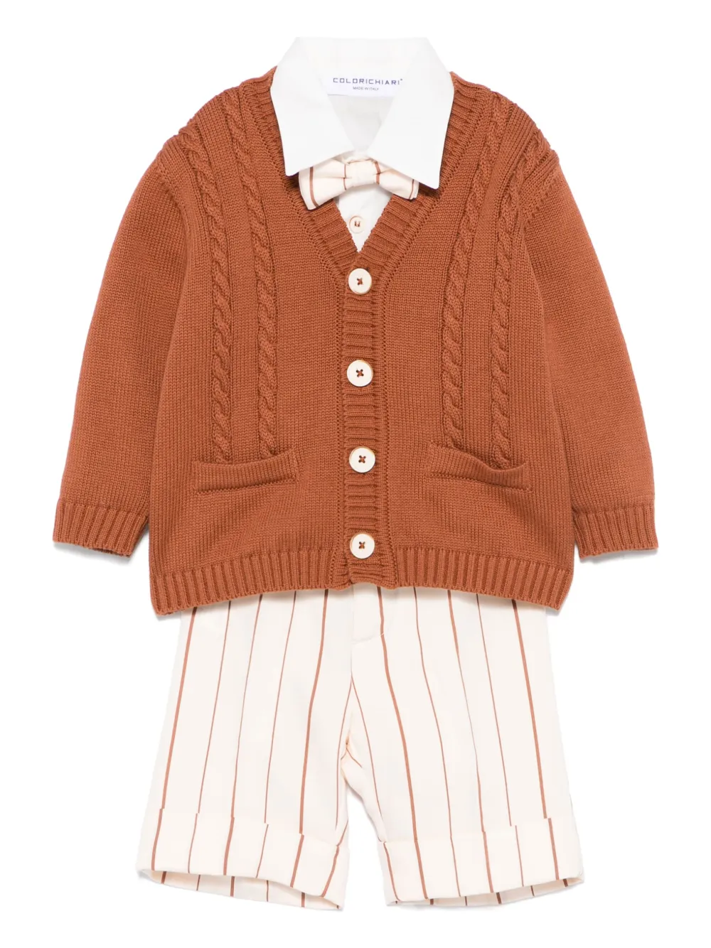 Комплект из рубашки и шортов Colorichiari, коричневый
Комплект из рубашки и шортов Colorichiari, коричневый