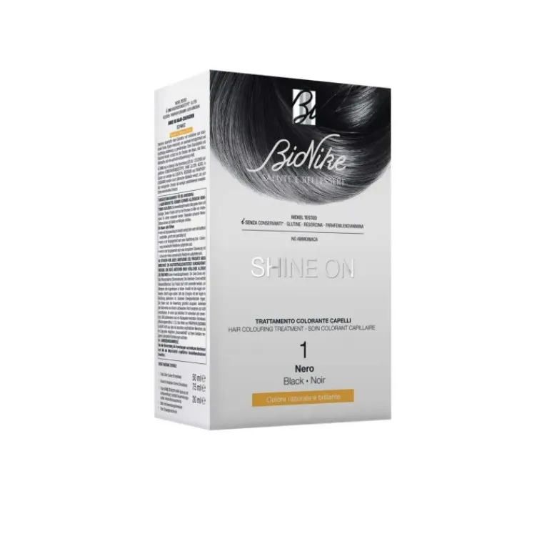 Средство для окрашивания волос Bionike Shine On 1 Black 1 
Средство для окрашивания волос Bionike Shine On 1 Black 1