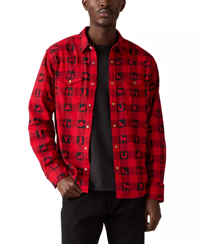 Мужская западная рубашка Barstow стандартного кроя из хлопка Levi'S, красный
Мужская западная рубашка Barstow стандартного кроя из хлопка Levi'S, красный