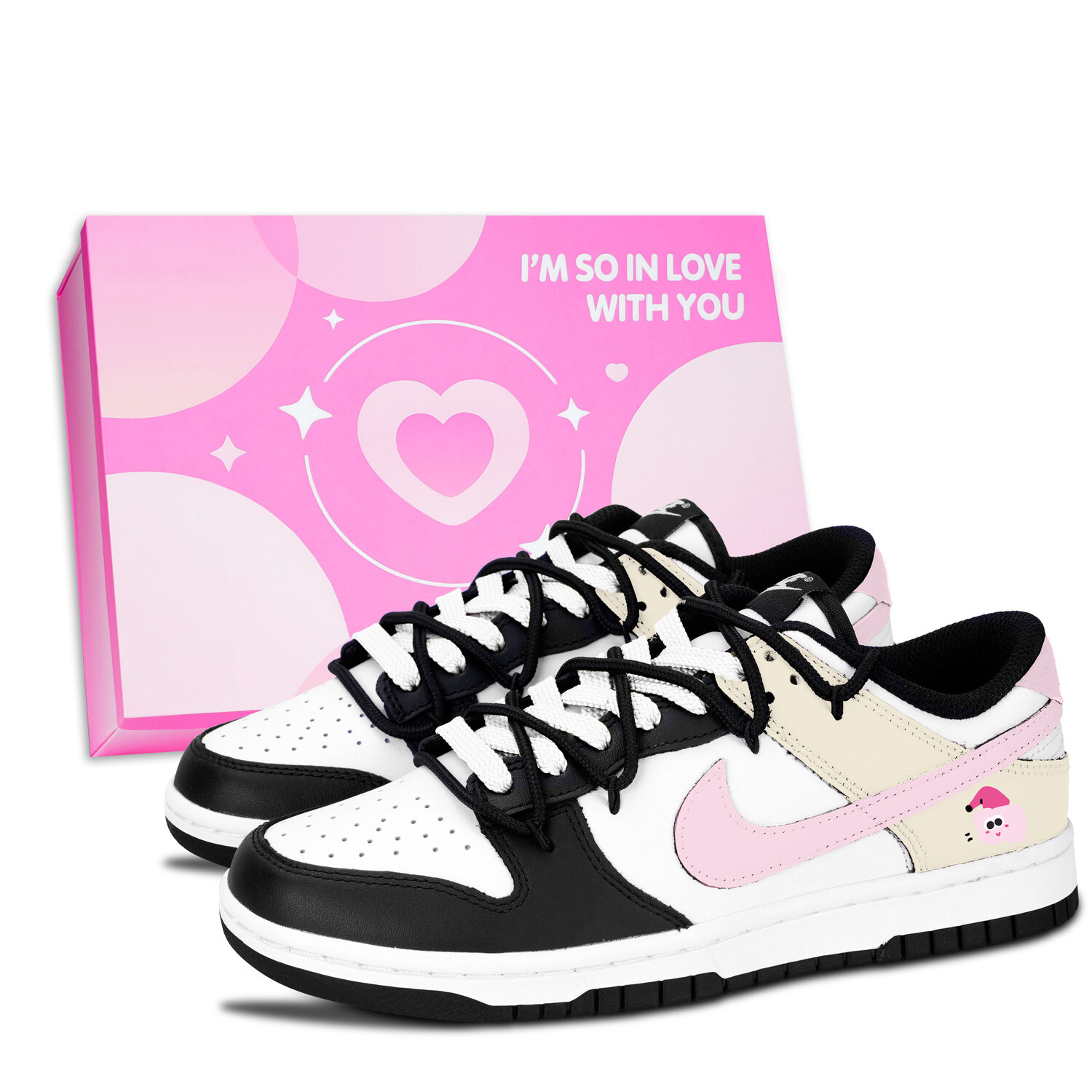 Nike Dunk Black White, Pink and Adorable Trend, кожаные, противоскользящие, устойчивые к истиранию, низкие кроссовки для скейтбординга Pink
Nike Dunk Black White, Pink and Adorable Trend, кожаные, противоскользящие, устойчивые к истиранию, низкие кроссовки для скейтбординга Pink